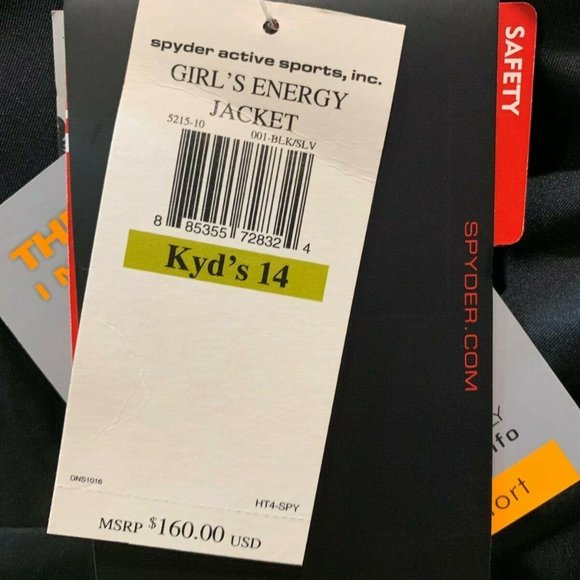 New with tags, authentic
SPYDER Girls Energy Jacket - Active Sports - Picture 9 of 12